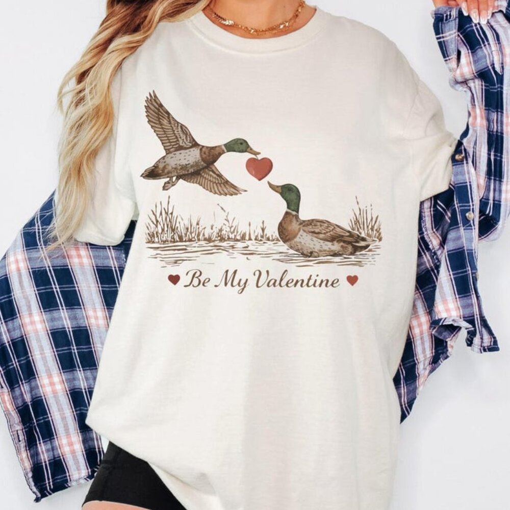 Be My Valentine Duck Lover Nature Shirt